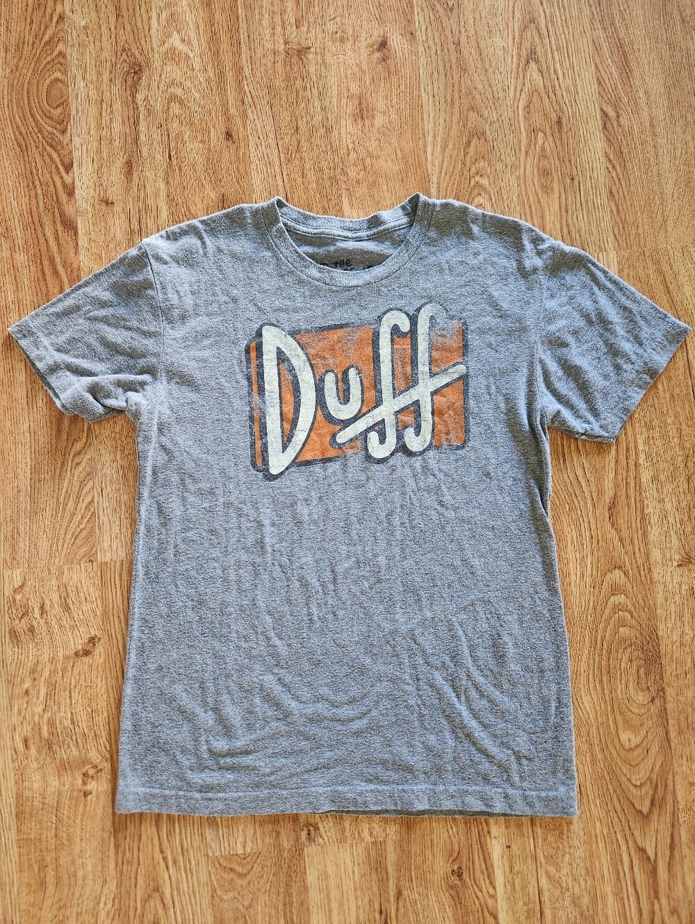 Duff Logo The Simpsons Short-Sleeve Gray Men’s T-Shirt